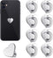 8 Pcs Cell Phone Finger Ring Adhesive Metal Phone Finger Grip Loop Stand Heart Grip Holder for DIY Hanging Supplies