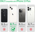 JJGoo Clear Case for iPhone 15 Plus, Soft TPU Shockproof Transparent Bumper Cover, Slim Thin