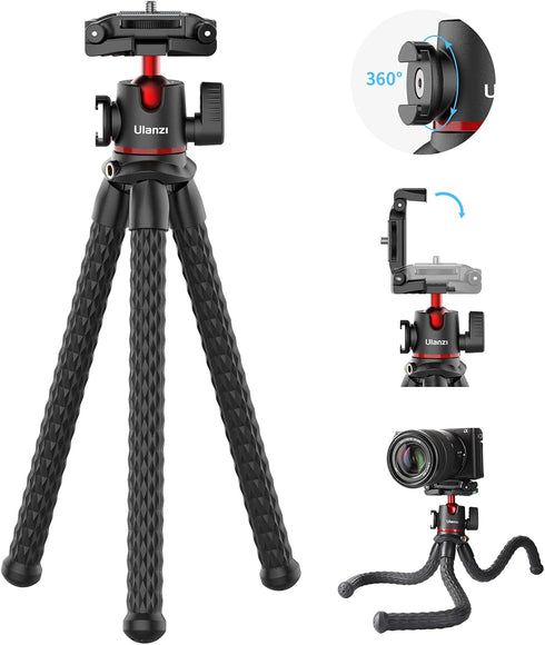 ULANZI MT-33 Camera Tripod, Flexible Mini Tripod with 1/4" Screw for Magic Arm, Compatible with iPhone and Cameras