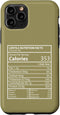 Lentils Nutrition Facts Typography Studio Lentils Nutrition Facts Panel Minimal Typography Design Case for iPhone 11 Pro