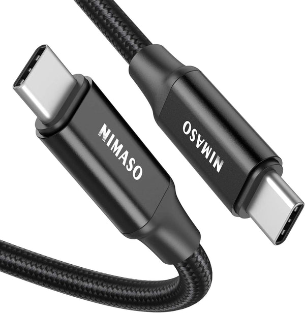 NIMASO USB C to USB C 3.1 Gen 2 Cable: 10Gbps Data Transfer, 4K Video, 100W PD Fast Charging for iPhone 15 Pro/Max,
