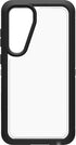 OtterBox S24+ Samsung Galaxy Defender Series XT Clear Case - Dark Side (Clear/Black), screenless, Rugged, Lanyard