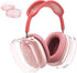 Clear Pink Glitter Case for AirPods Max, Shockproof Anti-Scratch Soft TPU Protective Cover, No-Yellowing Accessories