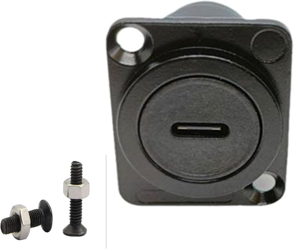 D Type Panel Mount Adapter Coupler, USB Type C 3.1 Female to Female Extension Converter for Data Transmission