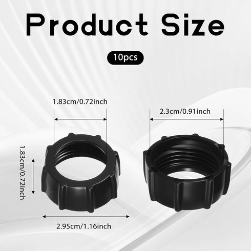LIQWEI 10Pcs Car Phone Mount Replacement Parts, Tightening Nut for Replacement Cars Mount, Car Phones Holder Clip, Ring