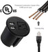 Desktop Power Grommet Outlet with 2 USB Charging Ports - 2 3/8 inch Hole, 6.5ft Extension Cord, 1 Outlet for Computer,