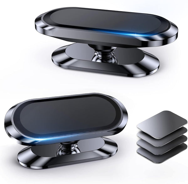 ?2-PACK?Magnetic Phone Holder for Car Dash, Super Magnet Car Mount for iPhone with 360° Rotation