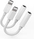 2 Pack Headphone Adapter Dongle to 3.5 mm Jack, Earphone Audio Aux Connector for iPhone 12/11/XS/X/8/7/SE/MAX