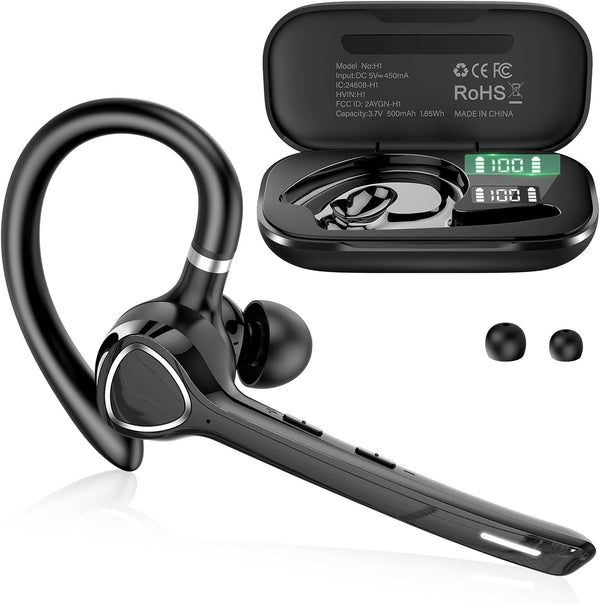 VOTAZIB Bluetooth Headset with APTX HD Audio, Wireless Hands-Free Earpiece with CVC 8.0/ENC