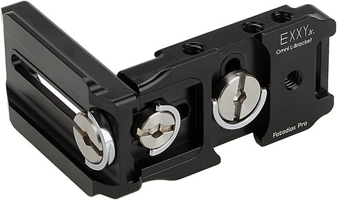 Fotodiox Exxy Omni Jr. Universal L-Bracket for Smaller Mirrorless Cameras, All Metal Black Hand Grip for Quick Releases