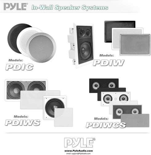 Pyle Ceiling Wall Mount Speakers - 5.25” Pair of 2-Way Midbass Woofer Speaker with 150 Watts Peak