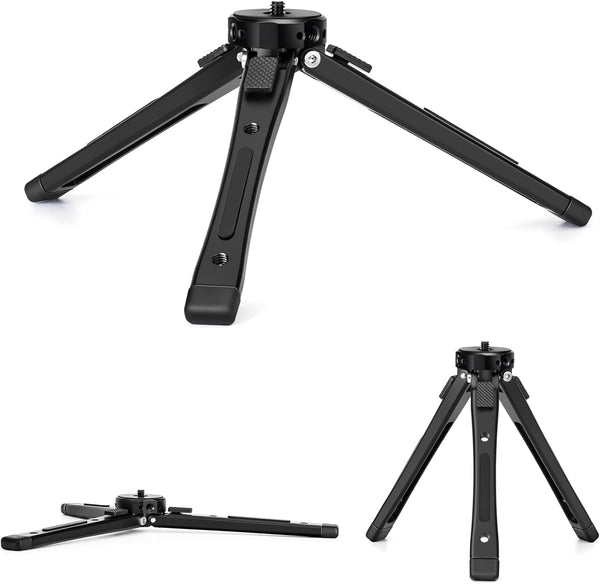 Zeadio Heavy Duty Metal Camera Tripod Stand - Universal Small Table Tripod for