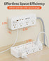 Power Strip Surge Protector, 5FT Braided Extension Cord with 8 AC Outlets and 4 USB Ports for Home Office