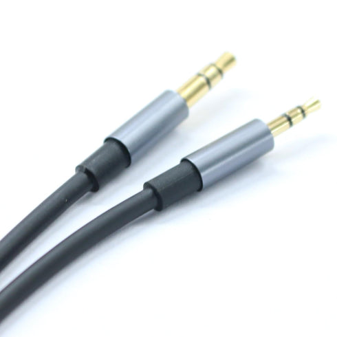 Black 3ft Gold Plated Design 3.5mm Male to 2.5mm Male Car Auxiliary Audio Cable for Apple, Android, Tablet