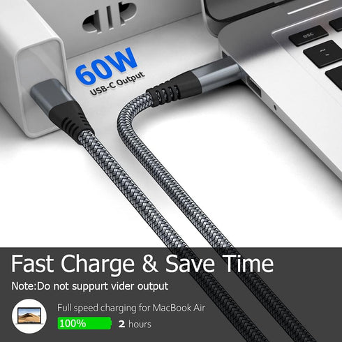 Puxnoin 6ft USB C to USB C Cable 60W, 3-Pack Fast Charging for iPhone 15, MacBook Pro, iPad Pro, Galaxy S20 & More.