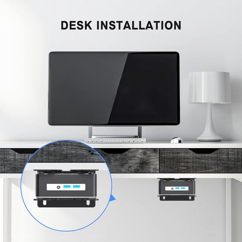 ZJJ002 suptek Thin Client Mount Bracket Adjustable Mini PC Mount Bracket,CPU VESA Under Desk and Monitor Arm Computer