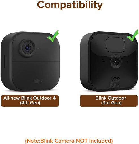 Wall Mount for Blink Outdoor Camera, Weatherproof Protective Housing with Charging Cutout for All-New Blink Outdoor 4 (4th Gen) & (3rd Gen), 360° Adjustable Bracket for Blink Security Camera System