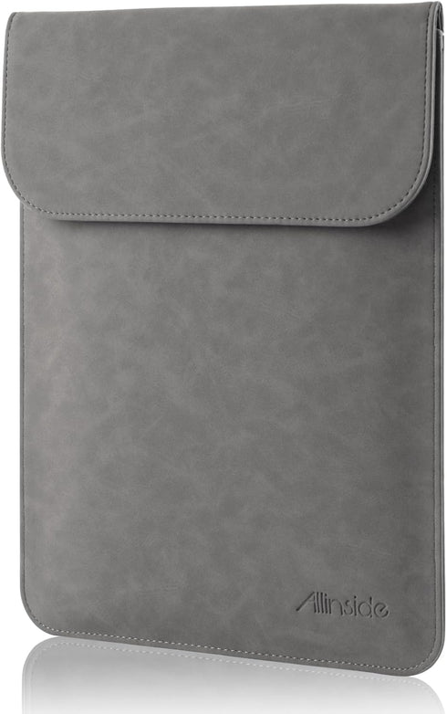 Allinside 13" Laptop Sleeve Compatible with MacBook Air 13 2018-2024 / MacBook Pro 13 2016-2024, Synthetic Leather, Gray