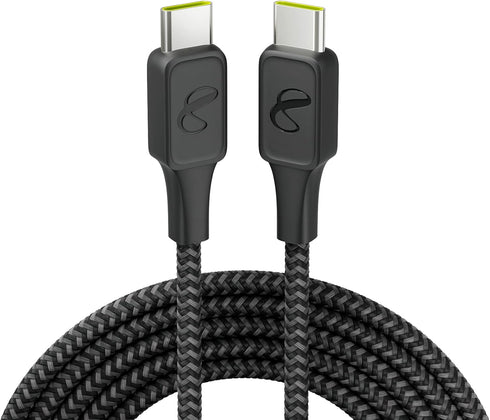InstantConnect USB-C to USB-C 100W PD Ultra-Fast Charging Cable for USB-C Devices - Black 5 Feet