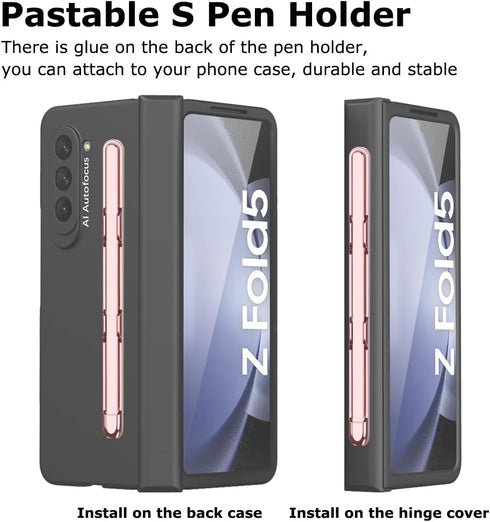 Stylus Pen & S Pen Holder for Samsung Galaxy Z Fold 6 / Z Fold 5 Case, Adhesive Z Fold 6/5 S Pen Holder Slim Stylus