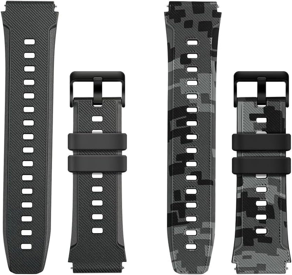 Smart Watch Band 22mm 2 Pack Replacement for AMAZTIM M2/T2, Compatible with KOSPET Tank M2/T2