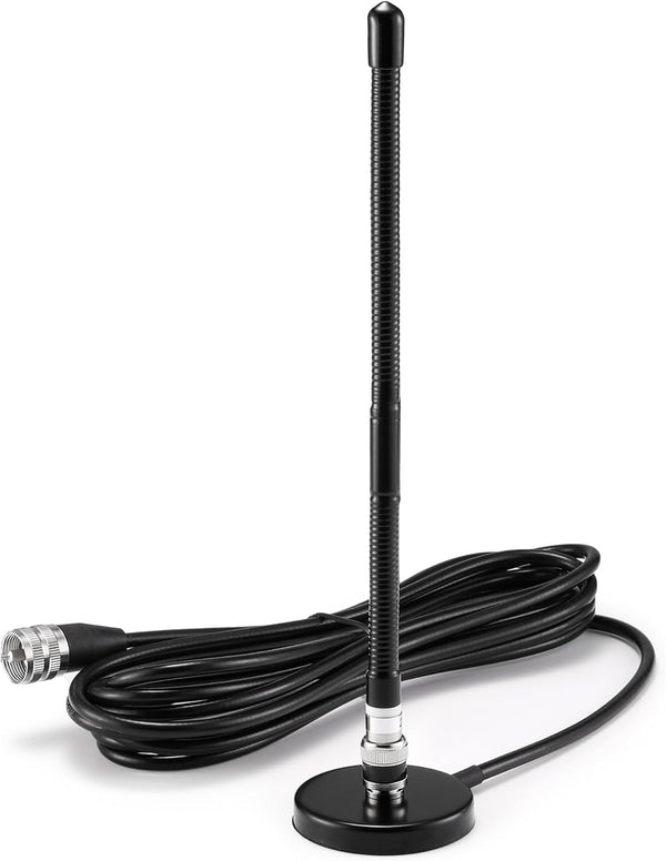 Radioddity CB515 CB Antenna 27MHz, Soft Whip CB Radio Antenna Kit with Magnetic
