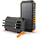 Hiluckey Power Bank Solar Charger, 27000mAh with Built-in 3 Cables, Five Outputs, 15W Fast Charging Power Bank for All
