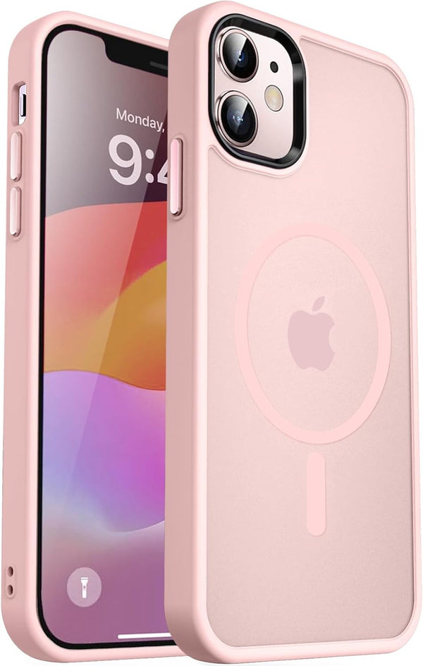 MOCCA Magnetic iPhone 12/12 Pro Case, Compatible with MagSafe, Slim Shockproof Translucent Protective Case