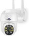 Hiseeu 2K 3MP PTZ Outdoor Security Camera, WiFi Camera with Auto Tracking, Light Alarm, Two-Way Audio, Plug-in Cable