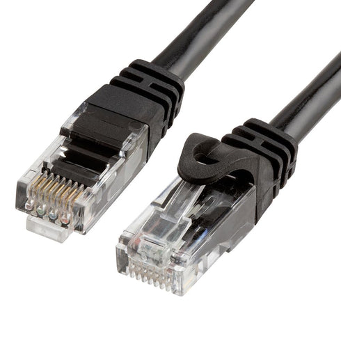 Cmple 5 Pack Cat6 Ethernet Cable, 1.5 ft, High Speed Internet Network Cord, Black