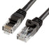 Cmple 5 Pack Cat6 Ethernet Cable, 1.5 ft, High Speed Internet Network Cord, Black
