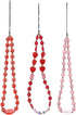 Taouzi 6PCS Beaded Phone Lanyard Wrist Strap, Fruit Star Pearl Rainbow Color Phone Chain for Women Girls
