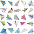 Mekycro Pack 50 Set Paper Airplane Stickers PCS, Retro Aesthetic Vinyl Waterproof Die-Cut Colorful Paper Plane Sticker