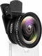 Mobile Phone Wide-Angle Lens 0.45X Mobile Phone Camera Lens Kit Macro Lens 12.5X Universal for iPhone Android