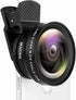 Mobile Phone Wide-Angle Lens 0.45X Mobile Phone Camera Lens Kit Macro Lens 12.5X Universal for iPhone Android