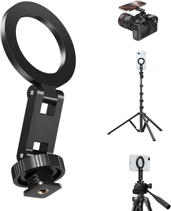 elitehood Magsafe Tripod Mount Adapter with 1/4 Screw & Hot Shoe, Lightweight