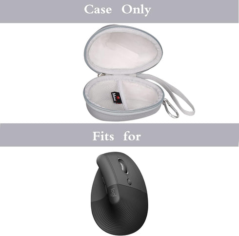 Mchoi Shockproof Carrying Case for Logitech Lift Vertical Ergonomic Mouse, Portable Storage Case (Grey)