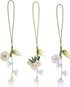 3pcs Cherry Blossom Daisy Flower Phone Charm, Handmade Mobile Phone Pendant, Cute Anti-lost Strap for Women