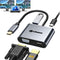 vienon USB C to HDMI VGA Adapter for Dual Monitor, 4 in 1