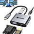 vienon USB C to HDMI VGA Adapter for Dual Monitor, 4 in 1