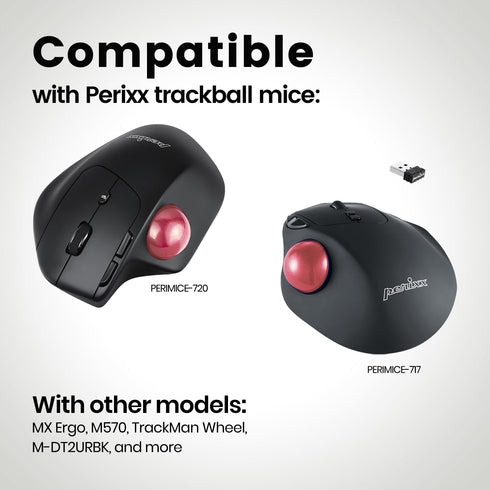 Perixx PERIPRO-303 1.34 Inches Trackball Replacement Ball for M570, PERIMICE-517/520/717/720 (Pink)