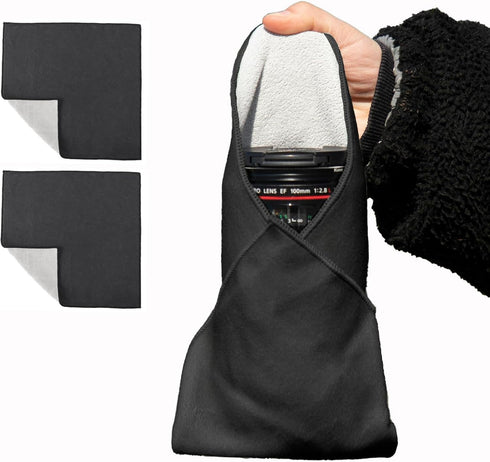 2 Pack Camera Protective Wrap, Lens Protector, Magic Self-Adhesive Cloth for DSLR/Camera