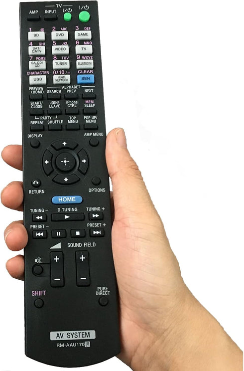 Compatible Remote Control for Sony STR-DN840, STR-DH740, RMAAU170, RMAAU168, 149205111, 149204911 AV Receiver
