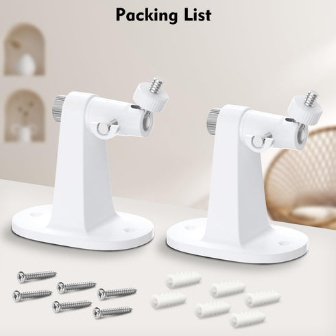 2Pack Adjustable Mount for Arlo Essential 2K Indoor/Outdoor, for Arlo Pro 5S/Pro 4/Pro 3/Pro 2/Ultra2, No-Drill Security