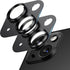 2 Pack Camera Lens Protector for iPhone 15/iPhone 15 Plus/iPhone 14, Aluminum Alloy Tempered Glass, Black Titanium