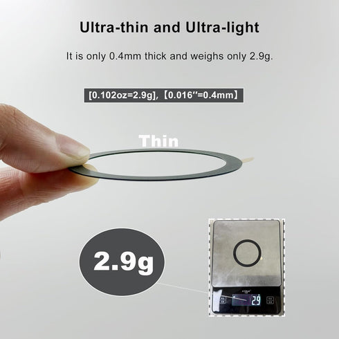TYXK 3 Pack,Universal Metal Ring Sticker for Wireless Charger&Magsafe Sticker,Magnetic Ring for Phone Case,Compatible