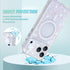 Bonoma 17 2025 for iPhone Pro Max Case Sparkly Glitter Bling Back, Magnetic Support for MagSafe Shockproof, Crystal