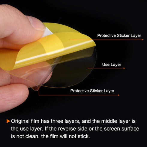 5pcs HD Anti-Fingerprint Watch Glass Screen Protectors 27mm Soft PET Universal Round Smartwatch Protective Film (for