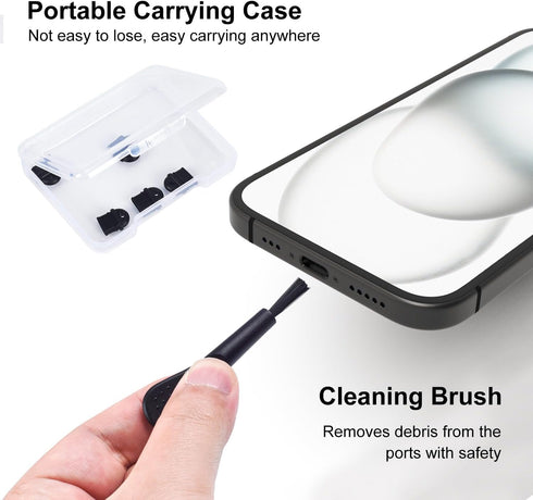 15PCS USB Type C Anti Dust Plug Kit for Samsung Galaxy S23/S23+/S23/S22/S21/S20 Ultra, Charger Cleaning Brush [Not Fit