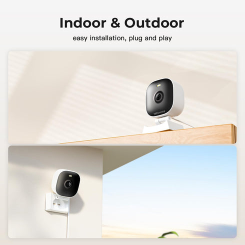 VSMAHOME 2K Vision,2-Way Audio&24/7 128G Cameras for Home Security,Indoor/Outdoor for Baby/Elder/Pet Monitoring